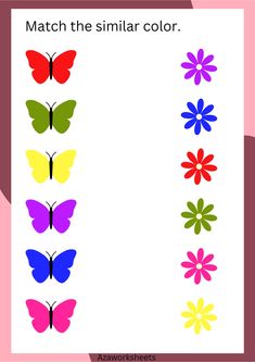 a colorful butterfly pattern with the words match the similar color