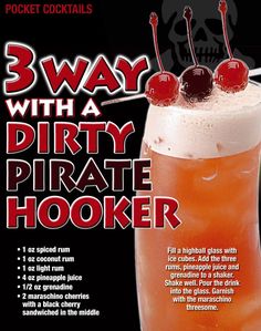 three way with a dirty pirate hooker by pocket cocktails book review and giveaway