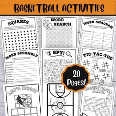 printable basketball activities for kids to practice their skills