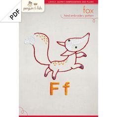 a cross stitch pattern with the letter f on it's back and an image of a