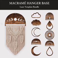 macrame hanger base laser template bundle