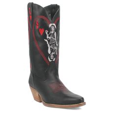 Queen A Hearts Black Leather Boot (DS) Girl Cowboy Boots, Leather Cowgirl Boots, Western Boots Women, Embroidered Leather, Heart Women, Western Boot, Wedge Heel Sandals, Fashion Heels, Leather Boot