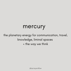 the words mercury are written in black and white on a gray background with an orange border