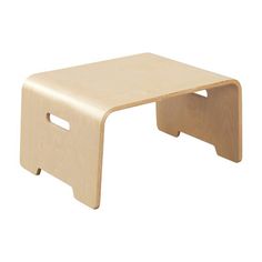 a small wooden step stool with no legs