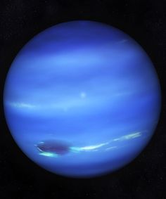 an artist's rendering of the planet urn, with clouds and stars in the background