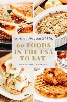 an image of american food bucket list in the usa