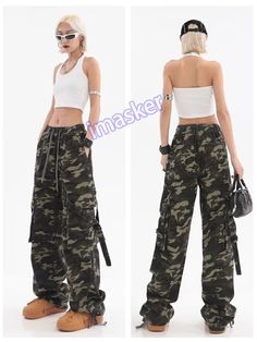 Camouflage Pants Women Hip Hop Sweatpants Wide Leg Joggers Trousers   Set Include: 1x Women Pants Color:Green,Gray Material:Polyester  Size: M-3XL   Description : Friendly Tips: The size is measured by hands, please allow minor error of measurement. Photo color might be a little different from the actual product due to color display of different monitors.   Size S     Length: 98 cm   Waist: 72 cm    Hips: 102 cm M     Length: 100 cm   Waist: 76 cm    Hips: 106 cm  L     Length: 101 cm   Waist: 80 cm    Hips: 110 cm  XL       Length: 101 cm   Waist: 84 cm    Hips: 114 cm 2XL       Length: 102 cm   Waist: 88 cm    Hips: 118 cm 3XL       Length: 102 cm   Waist: 92 cm    Hips: 122 cm   Payment 1. We accept PAYPAL only. 2. Payment must be made within 7 days of auction closing (Unpaid dispute wi Camouflage Pants Women, Sweatpants Wide Leg, Hip Hop Sweatpants, Hip Hop Trousers, Wide Leg Joggers, Trouser Outfit, Camouflage Pants, Color Display, Women Pants