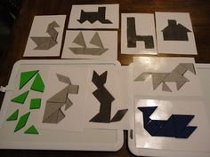 several pieces of paper cut out to look like origami