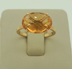 Stunning handmade 14K solid yellow gold oval cut natural citrine cocktail ring. Unique engagement statement ring. November birthstone. Made by Gabriel & Co. Beautiful gift for someone you love! Ring size: 6 1/2 (adjustable upon request). Ring width approx.: 1.8mm from the bottom of the ring and approximately 10mm from the top of the ring. Total citrine weight approx.: 5.05 ct. Total ring weight: 3.2 grams. Hallmarks: 14K 244199 Will be put in a box, perfect for gifting this beautiful, one of a k Future Style, Citrine Ring, Natural Citrine, November Birthstone, Dainty Bracelets, Unique Engagement, Ring Unique, Love Ring, Gold Engagement Rings