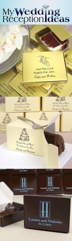 three different types of chocolates on display with the words, my wedding receptions