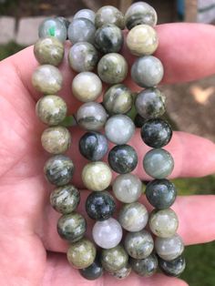 Green & milky white rutilated quartz 8mm gemstone stretchy bracelet Beaded Dog Collar, Stretchy Bracelets, Rutilated Quartz, Beautiful Bracelet, Dog Collar, Jewelry Bracelets, Handmade Items, Beaded Bracelets, Gemstones