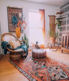 a living room filled with furniture and rugs