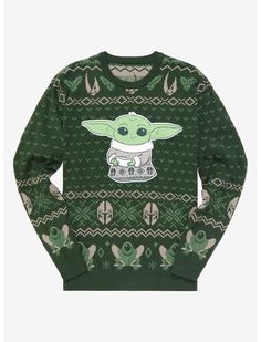 Star Wars The Mandalorian Grogu Holiday Sweater Black Panther King, The Mandalorian Grogu, Mandalorian Grogu, Princess Book, Sailor Moon Luna, Disney Princess Rapunzel, Disney Princess Cinderella, Her Universe, Star Wars The Mandalorian