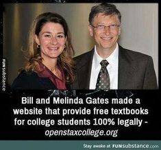 bill and melinda gates made a website that provide free textbooks for college students 100 % legally