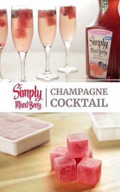 Simply Mixed Berry Juice Drink Cubes and champagne make for a beautiful and delicious deconstructed BelliniPour Simply Mixed Berry Juice Drink into an ice cube trayfreeze overnightdrop your cubes in some bubbly and enjoy 21 Party, Frozen Juice, Champagne Cocktails, Champagne Brunch, Juice Ice, Brunch Food, Jungle Juice, Berry Juice, Champagne Cocktail