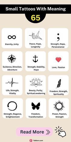 small tattoos with meaning and examples for kids to use on their phone or tablet computer