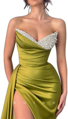 Mermaid Green, Green Evening Gowns, Long Mermaid Dress, Dresses Formal Elegant, Prom Dress Styles, Looks Party, Prom Dress Inspiration, Evening Gowns Elegant, Beaded Prom Dress