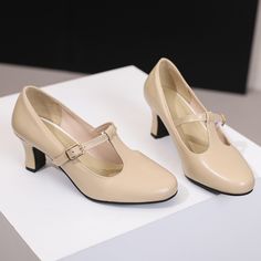 Shop Women's Vintage Apricot T-Strap Mary Jane Low Heel Pumps Dress Shoes color Apricot for Anniversary, Hanging out, School, Work with worldwide Free shipping & Free return. Pointed Toe Mary Janes For Formal Summer Events, Summer Formal Mary Janes With Pointed Toe, Beige T-strap Heels For Formal Occasions, T-strap Mary Janes For Formal Spring Events, Fitted Round Toe Mary Janes For Spring, Fitted Pointed Toe Mary Janes For Spring, Formal T-strap Mary Janes For Spring, Spring Formal Mary Janes With T-strap, Spring Fitted Mary Janes With Round Toe