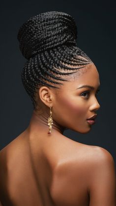 Discover how to create a beautiful braided bun with box braids for formal settings. Visit our page for a comprehensive tutorial and styling advice. Save this pin for an elegant and easy hairstyle option! #BoxBraids #FormalHairstyles #BraidedBun #ElegantBun #HairTutorial Bun With Box Braids, Hairstyles Unique, Braided Bun Styles, Ways To Style Your Hair, Box Braids Updo, Κούρεμα Bob, Unique Braids, Braided Hairdo