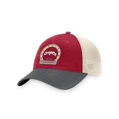 Finish off any Washington State Cougars outfit with this Refined Trucker adjustable hat from Top of the World. The tradition-rich patch on the front panels ensures your college fandom is on full display. Made from breathable mesh, the back panels help keep your head cool and dry, making it the perfect option for representing the Washington State Cougars.Finish off any Washington State Cougars outfit with this Refined Trucker adjustable hat from Top of the World. The tradition-rich patch on the f Red Hat With Logo Patch And Curved Brim, Red Trucker Hat With Curved Brim And Logo Patch, Washington State Cougars, Top Of The World, Washington State, Adjustable Hat, Washington, Mesh, Hats