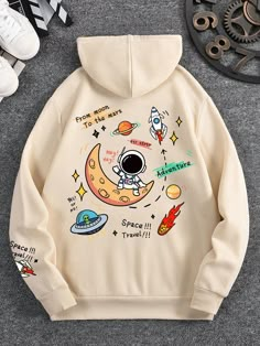 Hoodies Aesthetic Men, Truk Besar, Cartoon Galaxy, Alien Patterns, Stylish Hoodies, Sopot, Really Cute Outfits, Romper With Skirt, Spacecraft