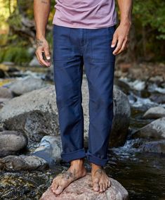 A true companion for the modern nomad, we reimagined classic utilitarian pants but kept the same reliable durability and easy-wearing versatility. Blending a military-inspired reverse sateen weave with 100% Regenerative Organic Certified cotton to make them as tough as hell and built for any adventure. Military Inspired, The Field, Off Duty, Men's Pants, Blending, The Modern, Mens Pants, Mens Shirts, Pants