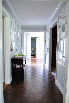 the hallway is clean and ready for us to use as a place for pictures on the wall