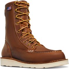 Danner Men's Bull Run 8" Moc Toe USA Made Wedge Work Boot - Tobacco - 15541 7 / Medium / Tobacco - Overlook Boots Work Shadow, Danner Bull Run, Wedge Work Boots, Moc Toe Boots, Spring Work, Bull Run, Work Art, Summer Work, Women Office