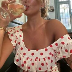 Outfit Vestido Rojo, Claudia Dress, Realisation Par, Matilda Djerf, Red Polka Dot, European Summer, Polka Dot Print, Stunning Dresses