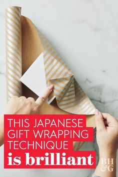 the quickest way to wrap gifts is by wrapping them in brown and white paper