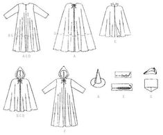 the instructions for how to make a hooded cape and cloak from an old sewing pattern