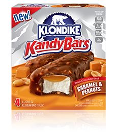 a box of klondike candy bars on a table