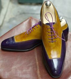 Formal Yellow Leather Shoes With Rubber Sole, Formal Yellow Oxfords With Round Toe, Yellow Round Toe Dress Shoes For Formal Occasions, Yellow Leather Plain Toe Shoes For Formal Occasions, Formal Yellow Leather Shoes With Plain Toe, Quality Leather Boots, Custom Design Shoes, Oxford Style, Casual Dress Shoes