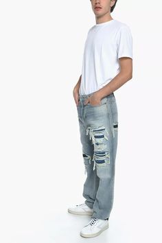 Diesel Shredded Tattered Repaired VTG Distressed Straight High Waist Denim Jeans | eBay Distressed Medium Wash Rigid Denim Jeans, Rugged Ripped Medium Wash Jeans, Faded Ripped Rigid Denim Jeans, Rugged Distressed Medium Wash Jeans, Faded Ripped Jeans In Rigid Denim, Distressed Washed Blue Jeans For Streetwear, Distressed Dark Wash Cotton Jeans, High Rise Distressed Cotton Jeans, Rugged Dark Wash Jeans For Streetwear