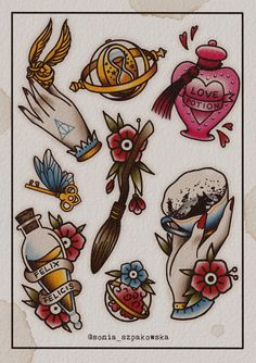 an image of some tattoos on paper