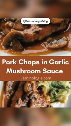 pork chops in garlic mushroom sauce