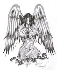 Angel Tattoo Designs - The Body is a Canvas Tattoo Angels, Dragon Tattoos For Men, Angel Tattoos, Symbol Of Hope, Divine Protection, Men Tattoos, Angel Wings Tattoo, Angel Tattoo Designs, Angel Warrior