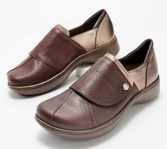 An everyday option for complete comfort, these leather slip-ons includes a removable anatomic cork and latex footbed that molds to the shape of your foot with wear. From Naot. Brown Slip-ons With Flat Heel And Ortholite Insole, Brown Leather Slip-ons With Arch Support, Comfortable Brown Slip-ons With Arch Support, Brown Slip-ons With Arch Support, Brown Closed Toe Slip-ons With Arch Support, Leather Slip Ons, Fashion Shoes, Loafers, Slip On