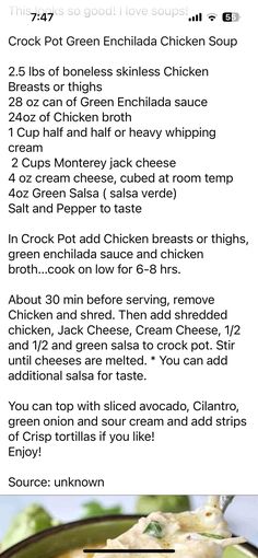 the recipe for chicken pot pie is shown