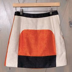 New! C/Meo Collective Mini Skirt Block Color Orange Black Cream Size 4 Adorable Mini Just In Time For Spring Pair It With Your Favorite Boots, Flats Or Sandals Super Modern, Trendy And Cute Features: Fully Lined Side Zipper Hidden By Skirt Material Stunning Color Block Pattern With Orange Black And Cream Size: 4 Condition: New With Tags All Photos Are Of The Item Being Sold Approximate Measurements (Flat Lay): Waist: 13” Waistband: 1 1/2” Thick Length: 16 1/2” Comes From A Clean, Smoke-Free Home Orange Cotton Skirt For Fall, Orange Relaxed Mini Skirt, Orange Relaxed Fit Mini Skirt, Relaxed Fit Orange Mini Skirt, Orange Fitted Cotton Skirt, Fitted Orange Cotton Skirt, Orange Fitted Mini Skirt, Fitted Orange Mini Skirt, Color Block Fitted Mini Skirt