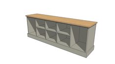 a 3d image of a bookcase with shelves