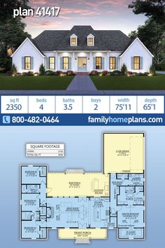 two story house plan with 3 bedroom and 2 bathrooms