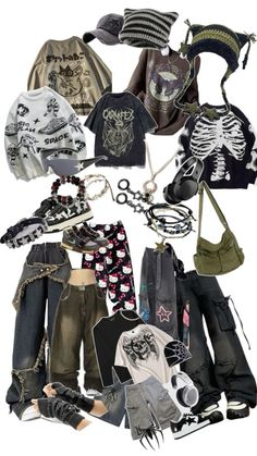 Baggy Outfit Ideas, Alt Clothes, Mode Hippie, Before School, Earthy Outfits, Emo Outfits