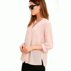 Sleeve Length: FullCollar: V-NeckFabric Type: ChiffonDecoration: Buttons, SashesMaterial: Polyester Long Sleeve Chiffon Shirt, Trendy Work Outfit, Chiffon Shirt Blouse, Professional Outfits Women, Summer Blouse, Stylish Work Outfits, Chiffon Long Sleeve, Cute Spring, Work Outfits Women