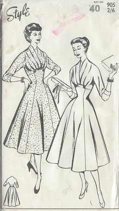 two women's dresses, one in the front and one in the back with sleeves