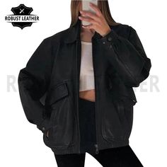 Step back into the stylish era of the 90s with our Vintage Oversized Straight Leather Jacket for Women. This timeless piece combines classic biker aesthetics with a modern oversized fit, making it the perfect addition to any wardrobe. Key Features: Vintage Appeal: Channel the iconic 90s vibe with this retro design, featuring clean lines and a sleek silhouette. High-Quality Leather: Crafted from premium leather, this jacket offers durability and comfort, ensuring it will last for years to come. Versatile Style: The oversized fit allows for layering over your favorite tees or sweaters, making it ideal for any season. Biker Chic: Inspired by classic biker jackets, it features signature details like zippered pockets and a stylish collar, adding an edgy flair to your look. Perfect for Any Occas Oversized Black Leather Jacket, Oversized Leather Coat, Black Leather Jacket Women, Leather Jacket For Women, Iconic 90s, Biker Chic, Biker Jackets, Jacket For Women, 90s Inspired