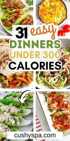 easy dinner ideas that are under 300 calories