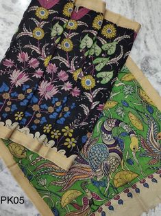 Pure Silk Pen Kalamkari  saree. Fall, pico  option available at extra cost. Please note that Pen Kalamkari works can leave ink droplets on sarees and the ink may run in places. They do not count as damage. That is part of the process. Pure Georgette Sarees, Georgetown Tx, Kalamkari Saree, Ikkat Silk Sarees, Georgette Sarees, Pure Silk, The Process, Silk Sarees, Pen