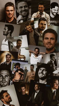 many different pictures of men with beards