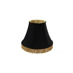 Update your floor or table lamp with this professional designer quality shade featuring retro inspired design and elegant fringe draping. Shabby chic style to enhance a variety of home decor. Polished brass uno fitter has a 1 3/4 inch drop into top of shade. Threaded uno fitter features a screw thread for installation above the downward facing bulb (typically for down-bridge lamps). Opening of Uno fitter measures 1.25 inches across. Finely tailored shantung silk with matching trim on top and bot Uno Lamp Shade, Black And Gold Striped Bell Lamp Shade, Shantung Silk, Bell Design, Home Decor Lights, Shabby Chic Style, Decor Lighting, Polished Brass, Retro Inspired